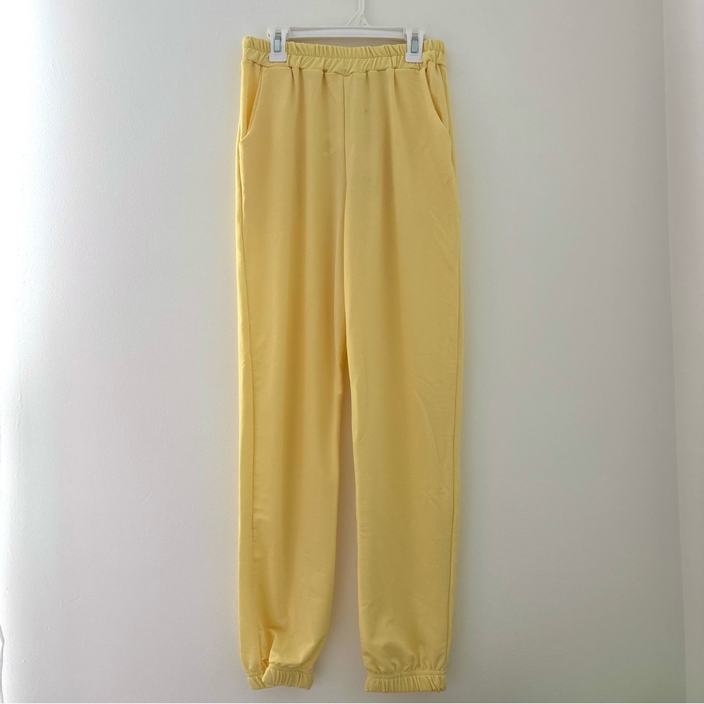 Missguided Lounge Joggers Yellow Size 4P NWT